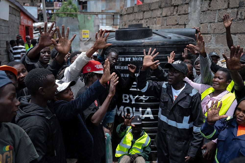 Mathare supporters at a rally